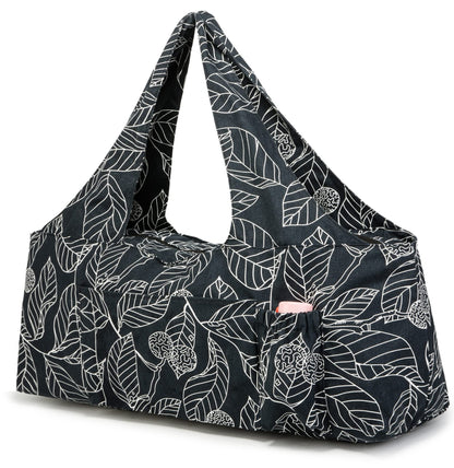 KUAK Extra Large Yoga Mat Bag with Zippered Top & 5 Pockets - Premium Waterproof Fabric Tote with Yoga Mat Carrying Strap for Pilates, Gym, Fitness Block & Gear