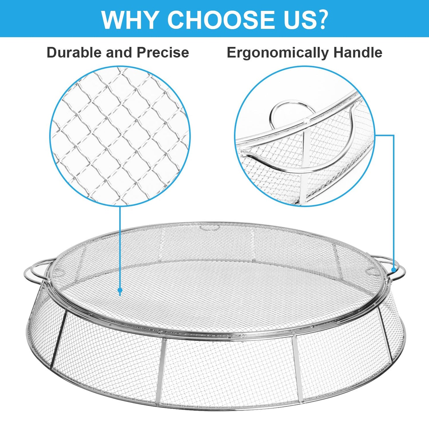 Fire Pit Spark Protector Screen, Mesh Protective Spark Screen for Solo Stove Yukon Shield, Portable Outdoor Fire Pit Accessories for Backyard and Outdoor Fire Pits Hot Embers, Stainless Steel