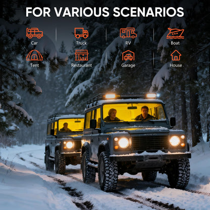 Dkenicor 7L Diesel Heater 240V/110V/12V/24V, All-in-One 8KW Diesel Air Heater with LCD Monitor, Fast Heating for Tents, Cars, RVs, Trucks, Campers, Trailers, Orange (Only Tool No Battery)