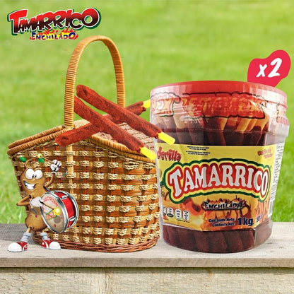 2 Pack BETAMEX Tamarrico Candy Tamarind Flavor Sticks 50 Pcs 1kg/2.2pounds – Mexican Candy – Chili and Tamarind – Spicy Flavor