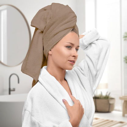 Avalon Towels Luxury 8-Piece Beige Towel Set - 100% Ring Spun Cotton, Highly Absorbent, Ideal for Spa & Gym