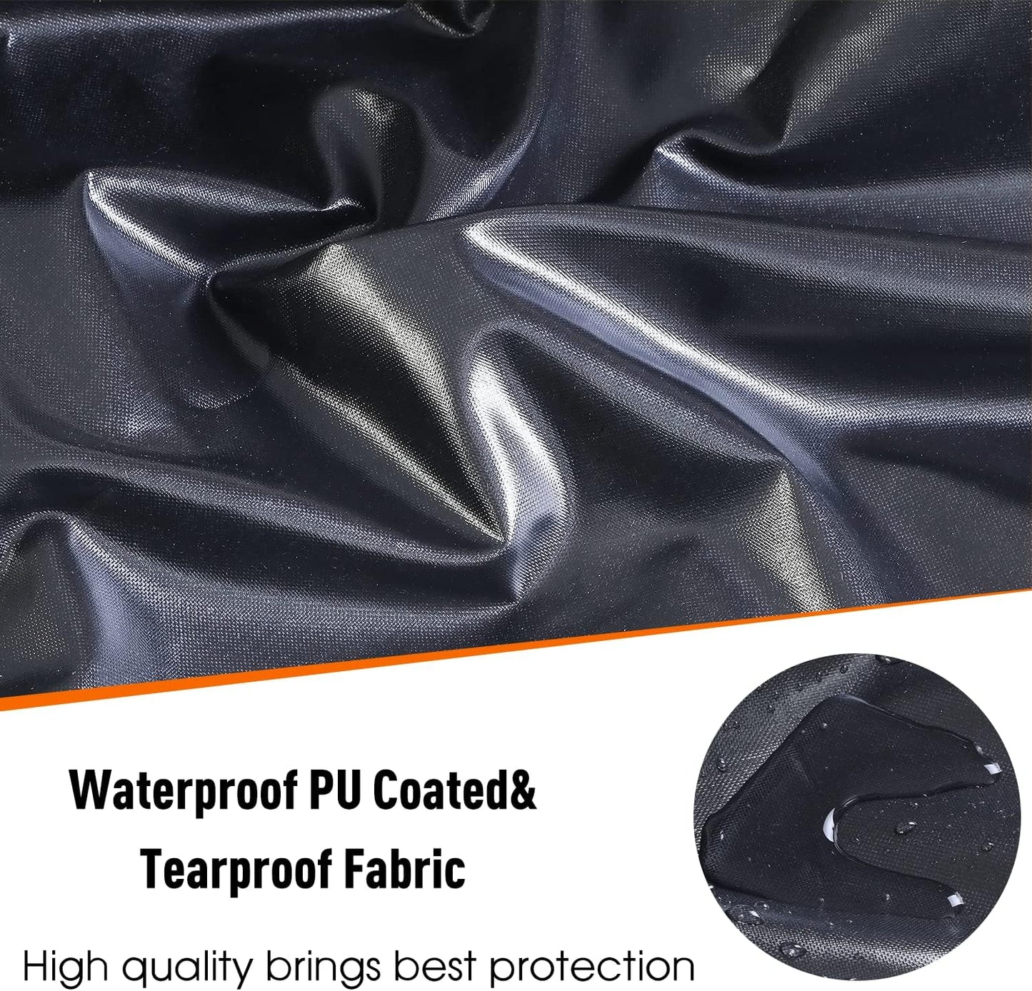 Ruimoy Outdoor Furniture Covers - Waterproof Heavy Duty 600D Protection for Tables & Chairs | 102" L x 74" W x 27.5" H