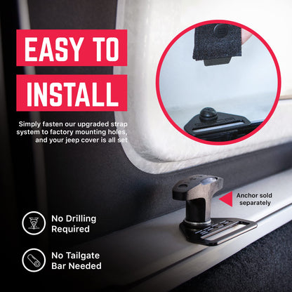 GPCA - Freedom Pack PRO Under Hardtop/Topless Easy-to-Install Patented Tonneau/Trunk Cover Heavy-Duty Accessories for Wrangler JL 2018-2024, 4DR Sport Sahara Rubicon & Freedom Unlimited Models