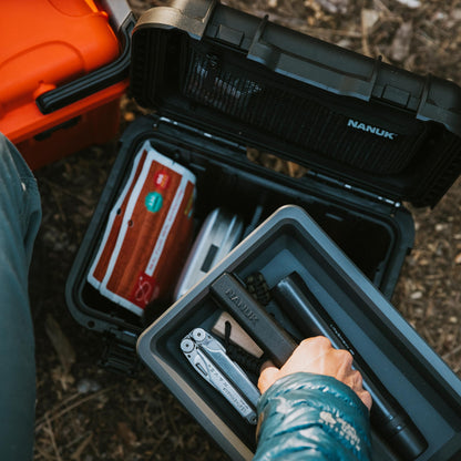 NANUK Trail 10-11.2L (3-Gallon) Waterproof Storage Box – Modular & Compact Cargo Case for Camping, Fishing, Hunting & Outdoor Storage – Dustproof and Impact Resistant (12.9” x 9.7” x 10.3”) – Black