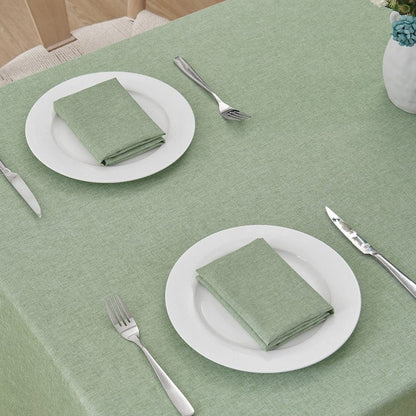 Veblandy 2 Pack Rectangle Tablecloth, 60x120 inch, Water Resistant Wrinkle Free Linen Textured Table Cloth Washable, Decorative Fabric Table Cover for Dining, Party and Camping, Sage Green