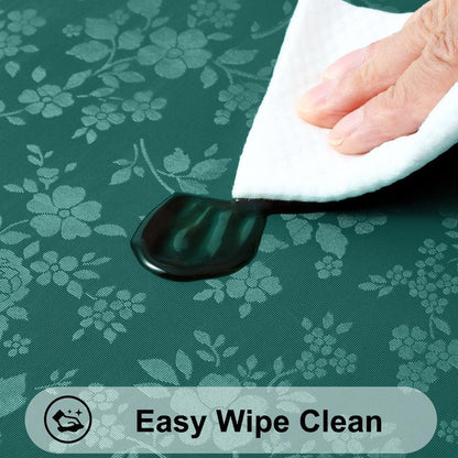Smiry Square Table Cloth, Waterproof Heavy Duty Vinyl Tablecloths, Wipeable Washable Table Cover for Kitchen and Dining Room (Green, 54" X 54")