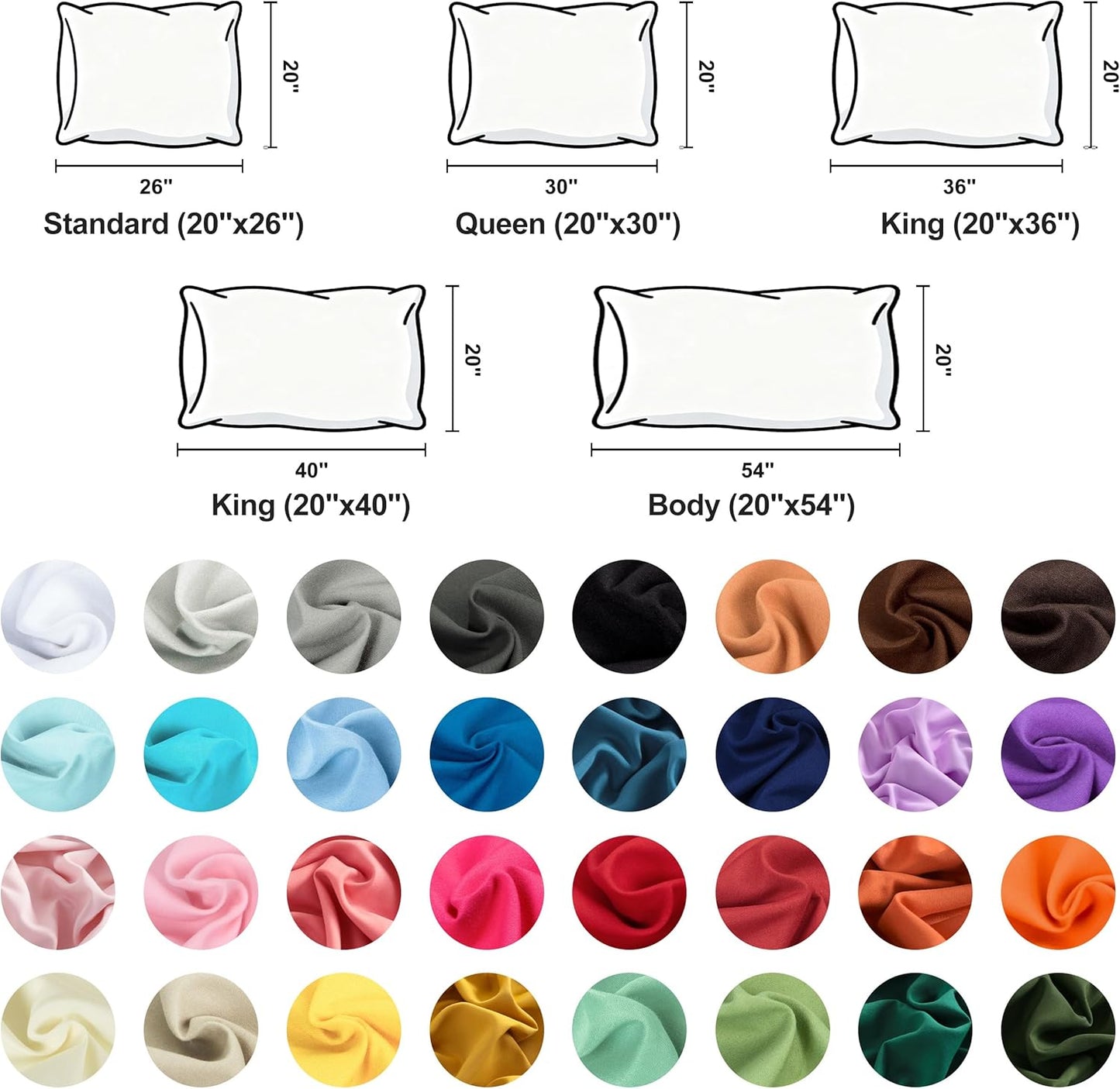 NTBAY Pillowcase Set - 2 Pack Soft Brushed Microfiber Aqua Pillowcases | Wrinkle-Free & Fade-Resistant - 20x26 Inches