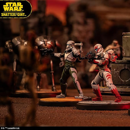 Asmodee Star Wars Shatterpoint Delta Squad Form Up Squad Pack - Includes Boss Fixer Sev &amp Scorch Tabletop Miniatures Strategy Game for Kids and Adults Ages 14+ 2 Players 90 Min Playtime