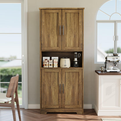 IDEALHOUSE Kitchen Pantry Cabinet, 70in Tall Storage Cabinet with Doors and Adjustable Shelves, Freestanding Cupboard for Living Room, Dining Room, Bathroom