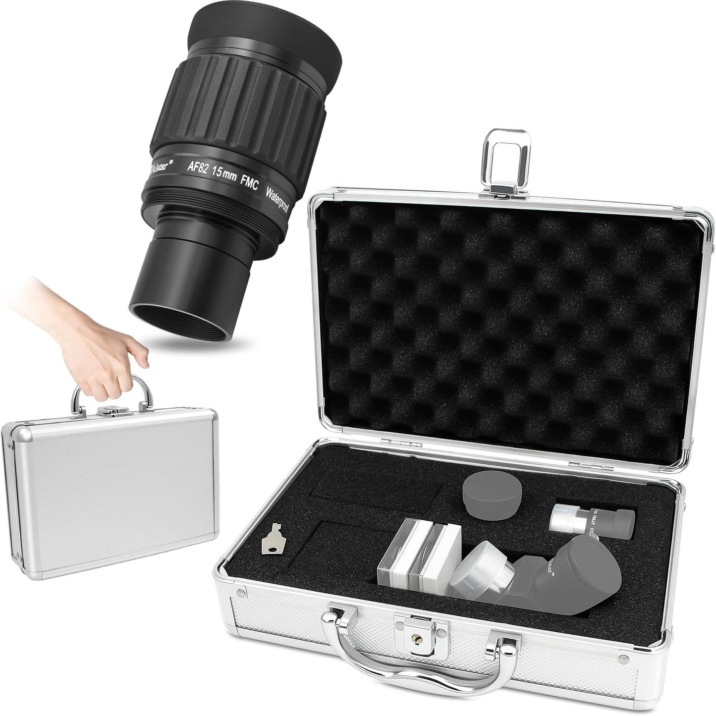 Alstar 1.25 inch 82 Degree SWA Eyepiece - Bundle with - Telescope Eyepiece & Filter Accessory Case