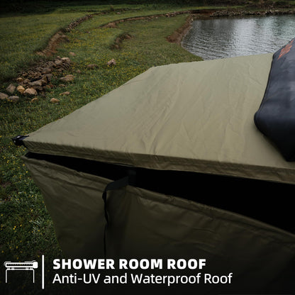 SAMOUT Vehicle Side Shower Room with Roof, 3.3ft x 3.3ft Privacy Shelter Restroom, Car Side Shower Room, Portable Shower Tent for Camping