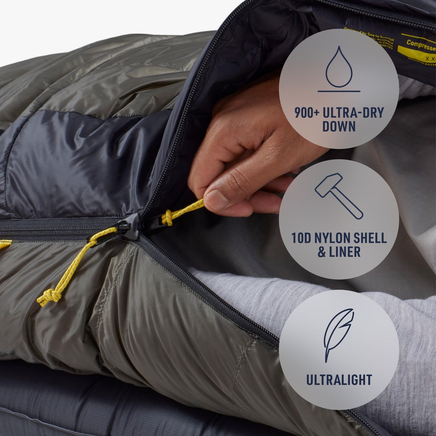 Sea to Summit Spark Pro Ultralight Down Sleeping Bag, 30-Degree, Long