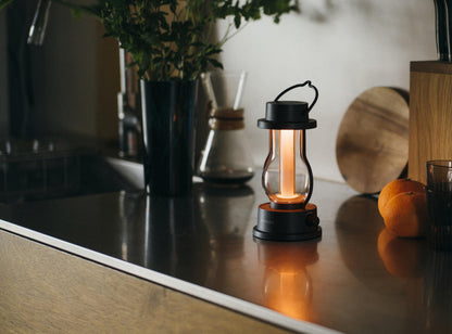 BALMUDA The Lantern | Rechargeable LED Lantern | 3 Light Modes: Candle, Amber, & Warm White | Battery Operated | Lightweight | Water-Resistant | US Version | Black