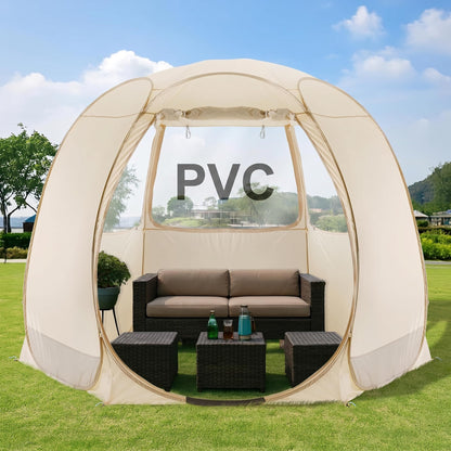 Alvantor® Pop Up Screen House Tent, UPF 50+ and Windproof Dome Outdoor Canopy Tent with Roll Up Zipped Door Privacy Gazebo, Sun Shelter Compact & Lightweight for Party Camping Fishing Picnic