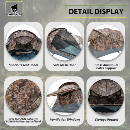 GEERTOP Ultralight Backpacking Single Person Tent Waterproof Camping 1 Man Bivy Tent for Outdoor Camp, Hiking Travel