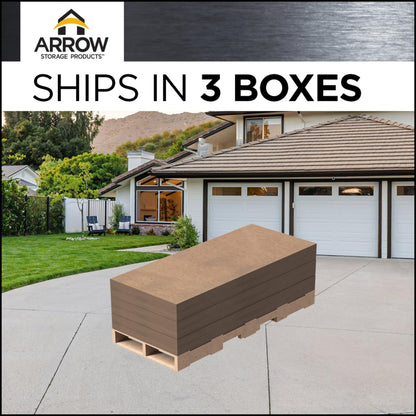 Arrow Shed 12 x 20 x 7-Foot Heavy Duty Galvanized Steel Metal Multi-Use Shelter, Shade, Carport, 12' x 20' x 7', Charcoal color