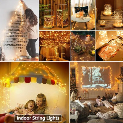 Joomer LED Fairy Lights Battery Operated, 2 Pack Each 16FT 50 LED Cuttable Starry Lights with Timer for Bedroom, Parties, Wedding Christmas Indoor Decor (Warm White)