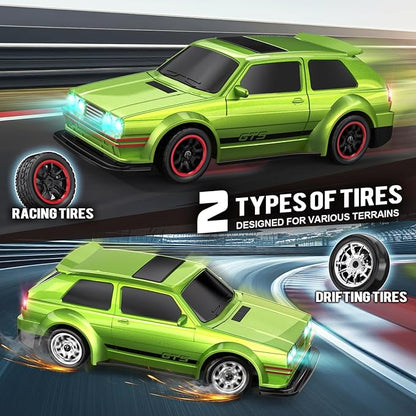 1/43 Mini RC Drift Car with Gyroscope 4WD Full Proportional RC Car 2.4GHZ Hobby Grade Remote Control Cars RTR Model Vehicle 20+KM/H High Speed for Hobbyists Kids Adults (Sliver)
