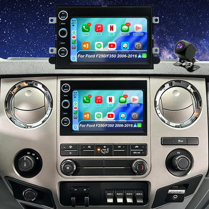 5GWiFi Radio for Ford F150 2004-2008, F250/F350 2006-2016, E150/E250/E350 2009-2014, Edge 2007-2010, Escape 2008-2012, Mustang Fusion Expedition Explorer 7"Touchscreen Stereo Carplay Android Auto GPS