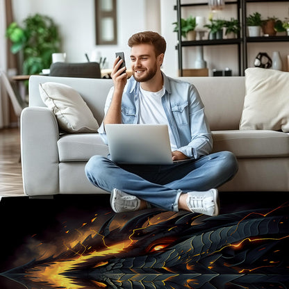 UIACOM Fierce Fire Dragon Throw Blanket - Ultra-Soft Flannel for Living Room, Couch, Bed, Sofa, Office - Decor for Kids, Teens, Men, Women - Gift for Dragon Lovers, 80"x60"