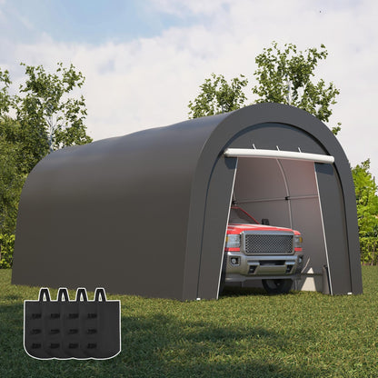 Wisteria Lane Heavy Duty Carport with 4 Cloth Bags, All-Weather Portable Garage with 2 Roll-up Doors, Car Canopy Storage Shelter Shed for Cars, Truck, or Garden Tools, 10' x 20'