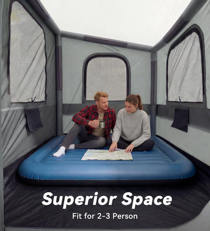 BravArrk Inflatable Truck Bed Tent with Detachable Zippered Awning, Pickup Truck Tent for 5.5ft-8ft Bed, 2 Mins Fast Setup Blow Up Tent for Truck, PU3000 Waterproof Truck Tent for Camping