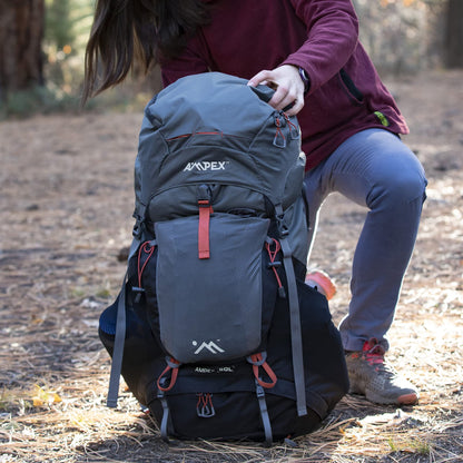 AMPEX Hiking Backpack | Camping Essentials Lightweight Backpack for Men & Women, Travel Bag for Backpacking, Camping, Hunting and More (50 Liter)