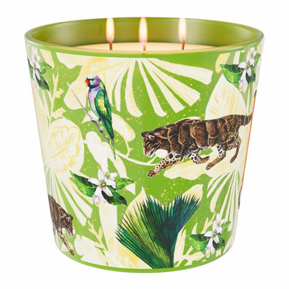 Verbena & Fig Leaf Scented Candle, 30oz Large 3 Wick Soy Candle, 100+ Hours Long Burning, Spa-Quality Aromatherapy for Home & Bathroom, Non-Toxic Luxury Candle Gifts for Housewarming