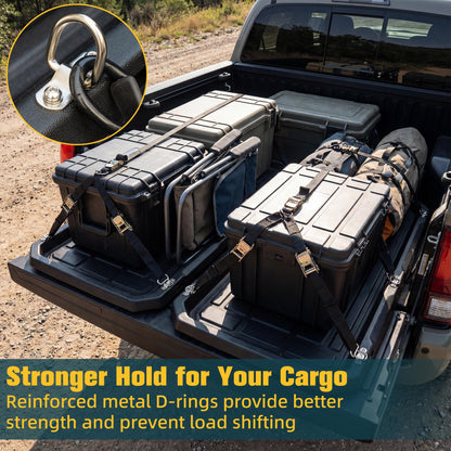 Trumgeta Slide-Out Truck Bed Cargo Tray Fit for Mid-Size & Full-Size Pickup, Fast-Drain Channel & Safer Wrapped Edges, Cargo Storage System with Easy Tailgate Access