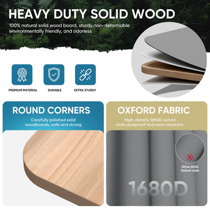 JASMINELOVER Bunkie Board Queen Size,Bed Boards for Under Mattress - Heavy Duty Reinforced Wood Support Board with Anti-Sag Design, Fits Metal Frames/Platform Beds/Sleeper Sofas