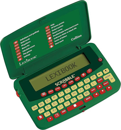LEXiBOOK Scrabble Dictionary Build and Pattern Function 276 000 playable Words from Collins Dictionary Green/Red SCF-328AEN