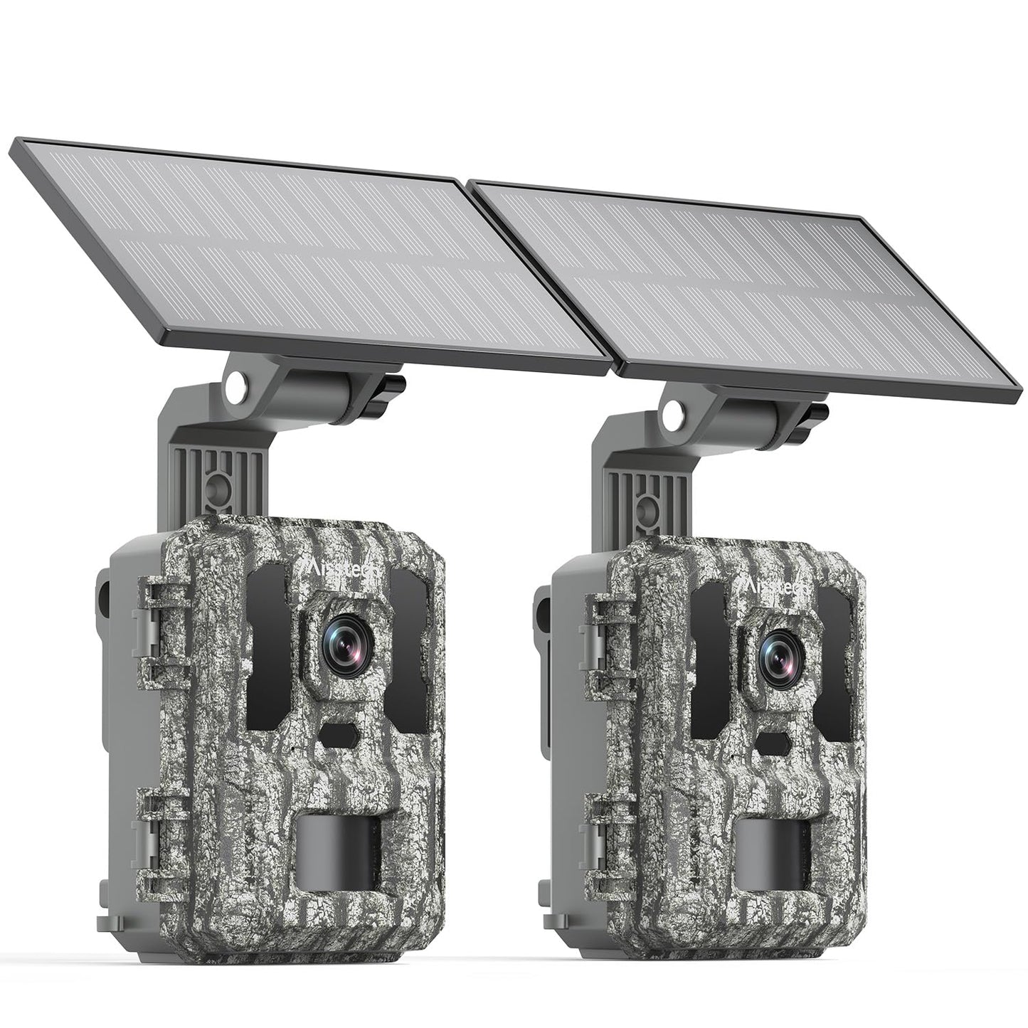 Misstech 4K UHD Solar Trail Camera for Game & Wildlife Monitoring - 0.1s Fast Activation to Record Animals, 64MP/4K Clear Night Vision, No Monthly Fee, App Control, IP66 Waterproof, Local Storage