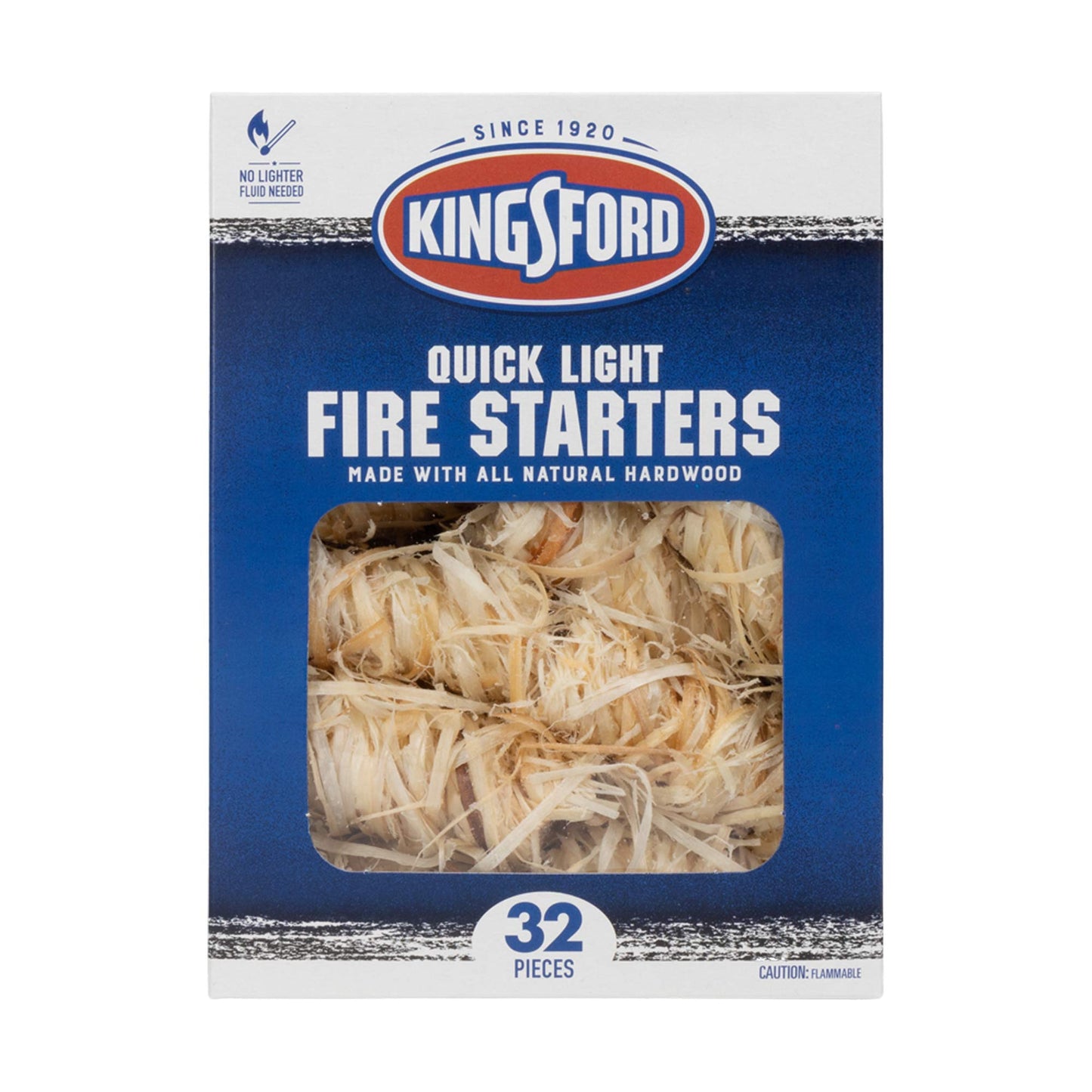 Kingsford Quick Light Fire Starter Rolls All Natural Hardwood Paraffin Water Resistant Easy Lighting Charcoal Pellet Grills Smokers Campfires Outdoor Fireplaces 32 Count 24 Pack