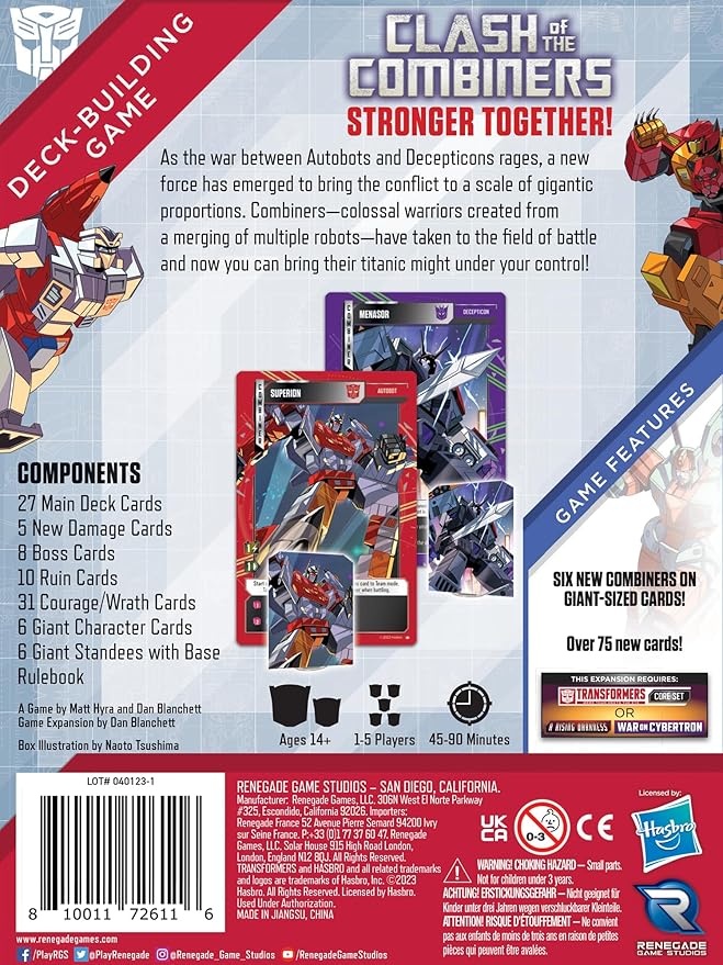 Renegade Game Studios Transformers Deck Building Game Clash of the Combiners Expansion