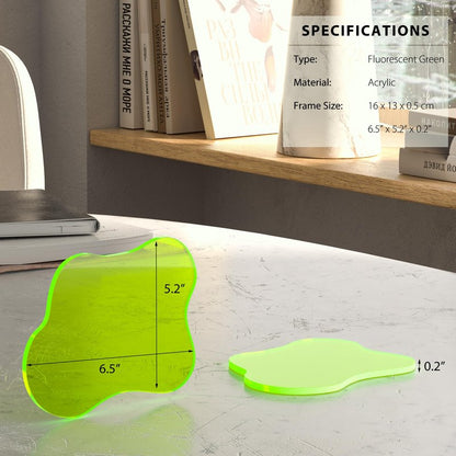 Leadiy Acrylic Coaster for Desk, Clear Bar Drink Coaster, Clear Cloud Shape Coffee Cup Coaster, Perfect for Tabletop Protection and Accessories Display.