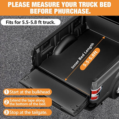 Truck Bed Tent 5.5' ~ 5.8', Upgrade Quick Setup Truck Tent for Camping, 3000mm Waterproof Pickup Truck Tent for 2 Person, Ford, GMC, Toyota, Chevy, Dodge, Nissan