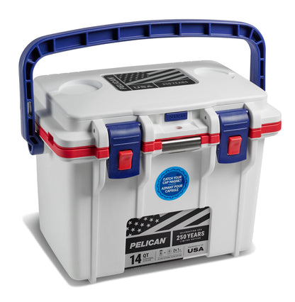 Pelican 14 Quart Personal Lunch Box Cooler - Can Cooler (Americana)