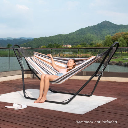HARBOURSIDE HAMMOCKS Hammock Stand Only, Heavy Duty Steel Hammock Frame, 550 LBS Capacity, Fits Hammocks 9 to 14 Ft., Portable Hammock Rack for Indoor Outdoor Use