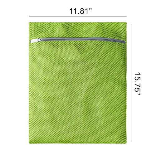 GUOZCARAY 4 pack Mesh Laundry Bags,Mesh Wash Bags,Lingerie Bags for Washing Delicates,12 x 16 Inches lingerie bags for Laundry, Travel Storage Organize Bag for Cotton Clothes,Sheet, Shoes(GREEN)