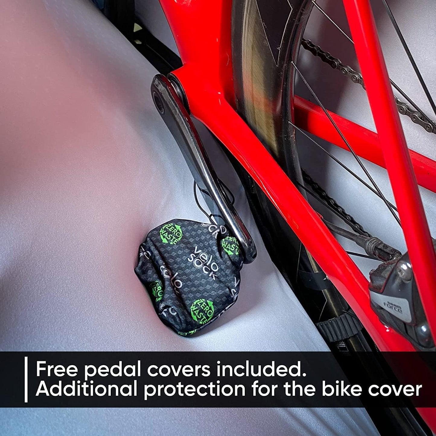 VELOSOCK Bicycle Cover for Car Racks Grafitti - Full Bike Protection, Travel-Friendly, Water-Resistant, and Durable - for ROAD bikes