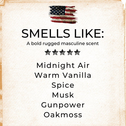 The Dancing Wick Smells Like Freedom Candle, 8oz, Handcrafted Soy Wax, Gunpowder, Vanilla, Musk Scent, Made The in USA - 4th of July Patriotic Gift Décor (Smells Like Freedom)