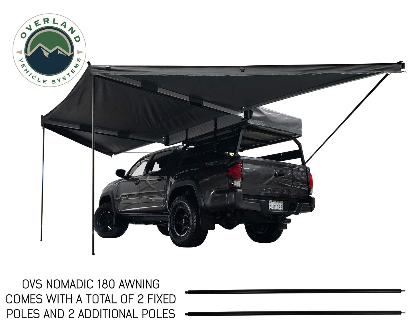 OVS Nomadic 180 Awning - Dark Gray with Black Travel Cover - Universal