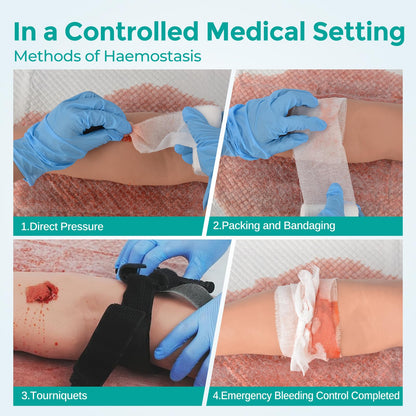 MedEduQuest Tourniquet Arm Trainer & Wound Packing Trainer Kit, Bleeding Control Training Arm Model for Stop the Bleeding Practice, Trauma Wound Care Practice Simulator for Medical Students