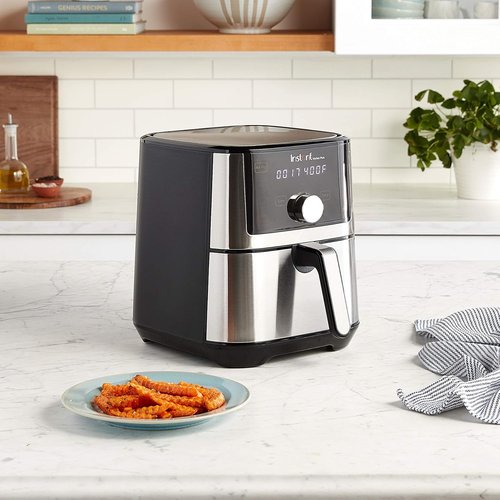 Instant Pot 4QT Vortex Plus Mini Air Fryer - 6-in-1 Versatility with Custom Programs & 100+ Recipes, Stainless Steel