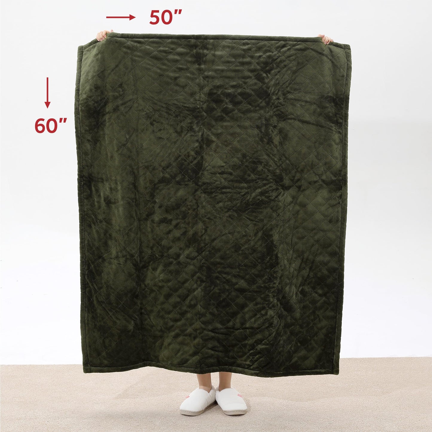 Sunbeam Electric Throw Royal Mink Sherpa Heated Blanket, 4 Heat Settings, 4-Hour Auto Shut-Off, Fast Heating, Luxurious and Ultra Comfy, Night Fog Color, 50" x 60"