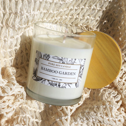 Aronica High End Hostess Gifts for Woman, Bamboo Jasmine Candle, Soy Candles for Home Scented, Non Toxic New Home Candle, Natural Summer Candles