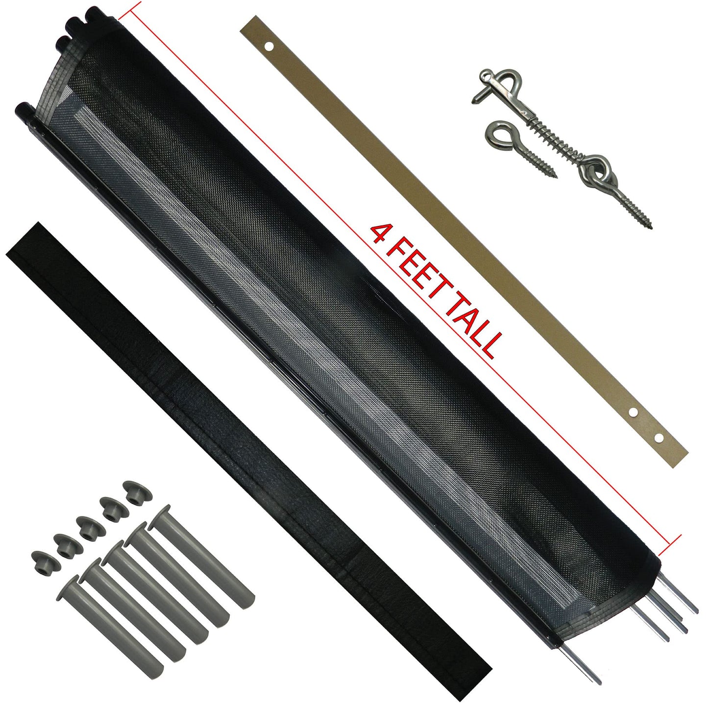 Pool Fence DIY by Life Saver Pool Fence, 72-Foot Black Barrier Fence and Drill Guide Bundle