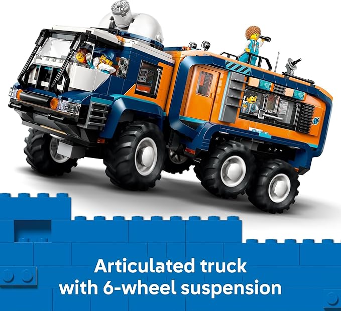 LEGO City Arctic Explorer Science Lab Truck Building Toy - STEM Pretend Play Set for Boys &amp Girls Ages 8+ - Buildable Toy Truck for Kids W/5 Minifigures - Gift Idea for Birthdays - 60471