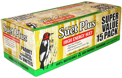 St. Albans Bay Bird Suet Variety Packs - High Energy 11 oz. Suet Cakes | 15 Pack