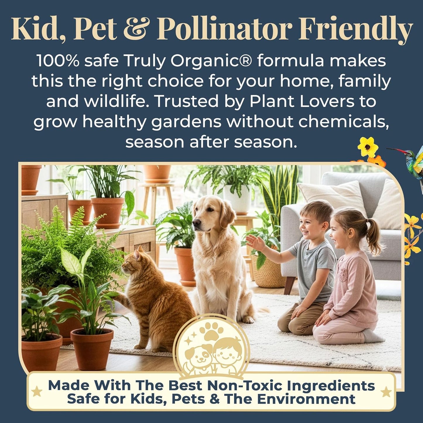 Organic Plant Magic - Fast-Acting Water Soluble Fertilizer - All-Purpose Plant Food for Garden & Houseplants | 1/2 lb Bag